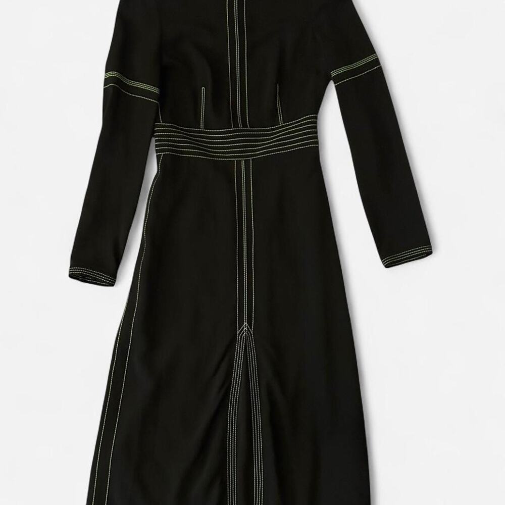 Burberry Black & Neon Green Dress Size 4